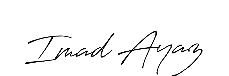 if you are searching for the best signature style for your name Imad Ayaz. so please give up your signature search. here we have designed multiple signature styles  using Antro_Vectra_Bolder. Imad Ayaz signature style 7 images and pictures png