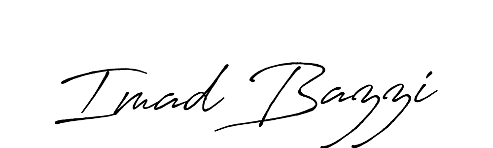 Use a signature maker to create a handwritten signature online. With this signature software, you can design (Antro_Vectra_Bolder) your own signature for name Imad Bazzi. Imad Bazzi signature style 7 images and pictures png