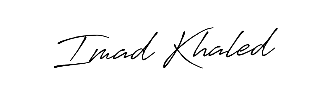 How to make Imad Khaled signature? Antro_Vectra_Bolder is a professional autograph style. Create handwritten signature for Imad Khaled name. Imad Khaled signature style 7 images and pictures png