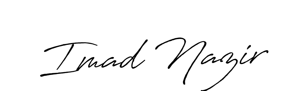 How to make Imad Nazir signature? Antro_Vectra_Bolder is a professional autograph style. Create handwritten signature for Imad Nazir name. Imad Nazir signature style 7 images and pictures png
