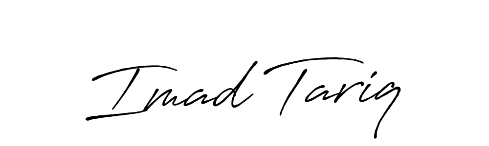 This is the best signature style for the Imad Tariq name. Also you like these signature font (Antro_Vectra_Bolder). Mix name signature. Imad Tariq signature style 7 images and pictures png