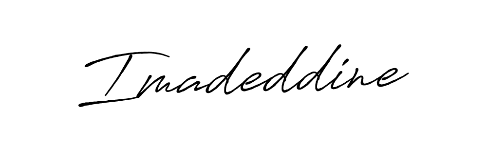 Also we have Imadeddine name is the best signature style. Create professional handwritten signature collection using Antro_Vectra_Bolder autograph style. Imadeddine signature style 7 images and pictures png