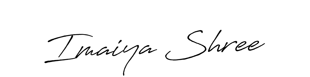 Similarly Antro_Vectra_Bolder is the best handwritten signature design. Signature creator online .You can use it as an online autograph creator for name Imaiya Shree. Imaiya Shree signature style 7 images and pictures png