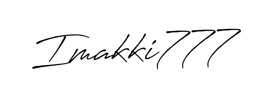 Use a signature maker to create a handwritten signature online. With this signature software, you can design (Antro_Vectra_Bolder) your own signature for name Imakki777. Imakki777 signature style 7 images and pictures png