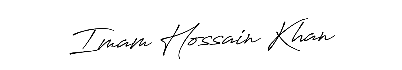 Make a beautiful signature design for name Imam Hossain Khan. With this signature (Antro_Vectra_Bolder) style, you can create a handwritten signature for free. Imam Hossain Khan signature style 7 images and pictures png