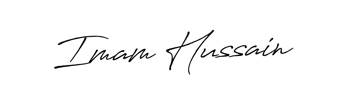 Use a signature maker to create a handwritten signature online. With this signature software, you can design (Antro_Vectra_Bolder) your own signature for name Imam Hussain. Imam Hussain signature style 7 images and pictures png