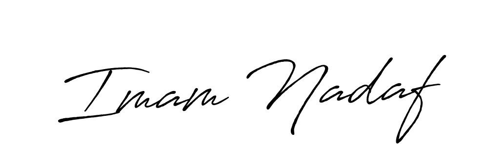 Make a beautiful signature design for name Imam Nadaf. With this signature (Antro_Vectra_Bolder) style, you can create a handwritten signature for free. Imam Nadaf signature style 7 images and pictures png