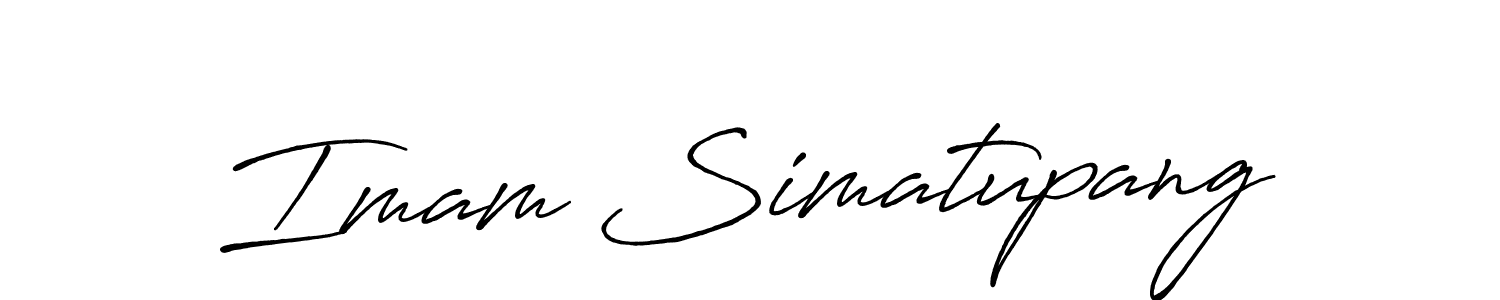 Design your own signature with our free online signature maker. With this signature software, you can create a handwritten (Antro_Vectra_Bolder) signature for name Imam Simatupang. Imam Simatupang signature style 7 images and pictures png