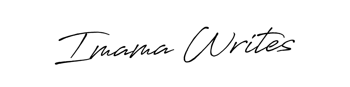 Create a beautiful signature design for name Imama Writes. With this signature (Antro_Vectra_Bolder) fonts, you can make a handwritten signature for free. Imama Writes signature style 7 images and pictures png