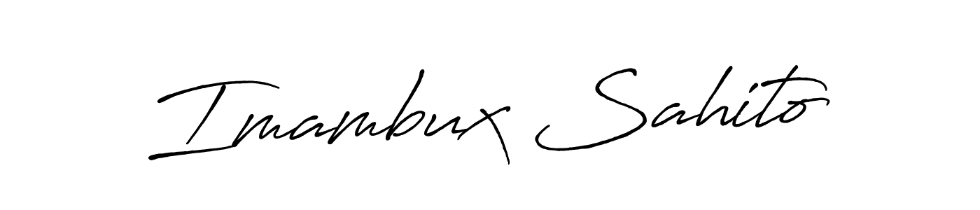 It looks lik you need a new signature style for name Imambux Sahito. Design unique handwritten (Antro_Vectra_Bolder) signature with our free signature maker in just a few clicks. Imambux Sahito signature style 7 images and pictures png