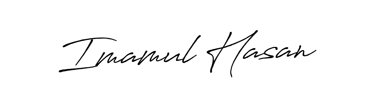 How to make Imamul Hasan name signature. Use Antro_Vectra_Bolder style for creating short signs online. This is the latest handwritten sign. Imamul Hasan signature style 7 images and pictures png