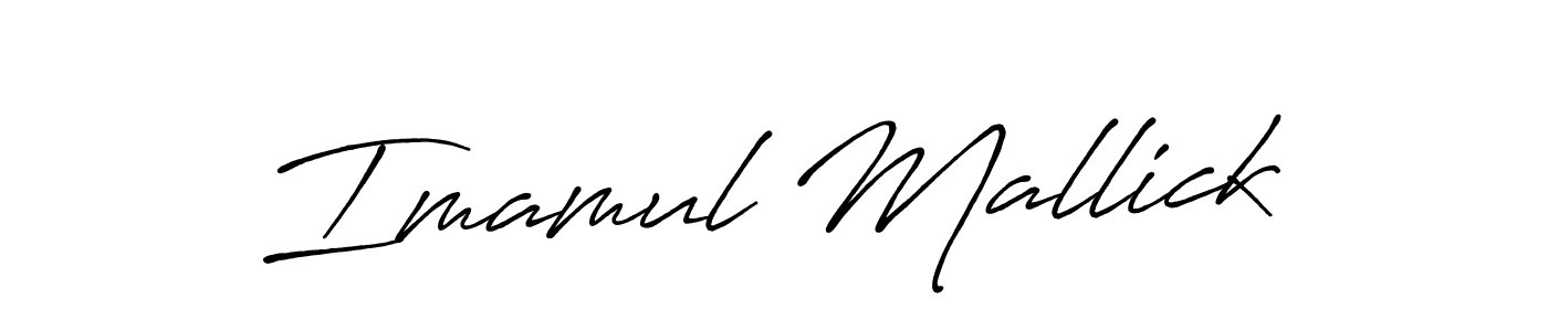 Antro_Vectra_Bolder is a professional signature style that is perfect for those who want to add a touch of class to their signature. It is also a great choice for those who want to make their signature more unique. Get Imamul Mallick name to fancy signature for free. Imamul Mallick signature style 7 images and pictures png