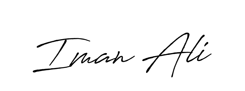 Create a beautiful signature design for name Iman Ali. With this signature (Antro_Vectra_Bolder) fonts, you can make a handwritten signature for free. Iman Ali signature style 7 images and pictures png