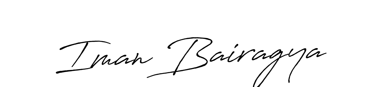 It looks lik you need a new signature style for name Iman Bairagya. Design unique handwritten (Antro_Vectra_Bolder) signature with our free signature maker in just a few clicks. Iman Bairagya signature style 7 images and pictures png