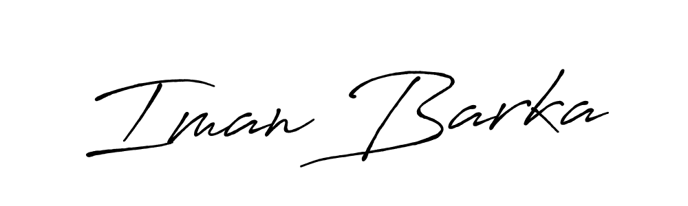 Use a signature maker to create a handwritten signature online. With this signature software, you can design (Antro_Vectra_Bolder) your own signature for name Iman Barka. Iman Barka signature style 7 images and pictures png