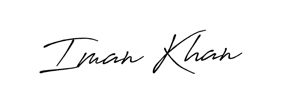 It looks lik you need a new signature style for name Iman Khan. Design unique handwritten (Antro_Vectra_Bolder) signature with our free signature maker in just a few clicks. Iman Khan signature style 7 images and pictures png