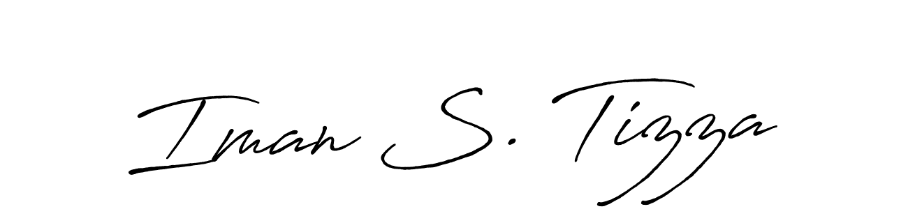 Make a beautiful signature design for name Iman S. Tizza. With this signature (Antro_Vectra_Bolder) style, you can create a handwritten signature for free. Iman S. Tizza signature style 7 images and pictures png