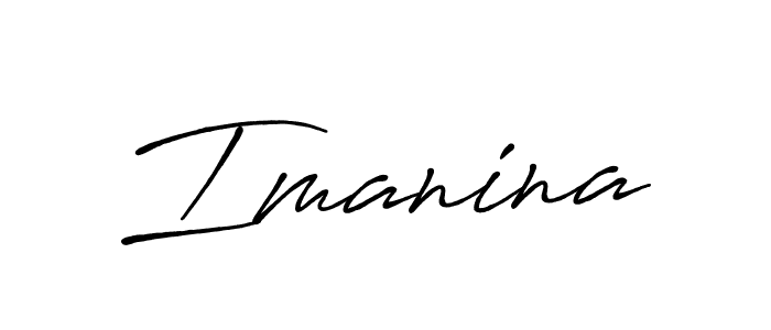 Design your own signature with our free online signature maker. With this signature software, you can create a handwritten (Antro_Vectra_Bolder) signature for name Imanina. Imanina signature style 7 images and pictures png