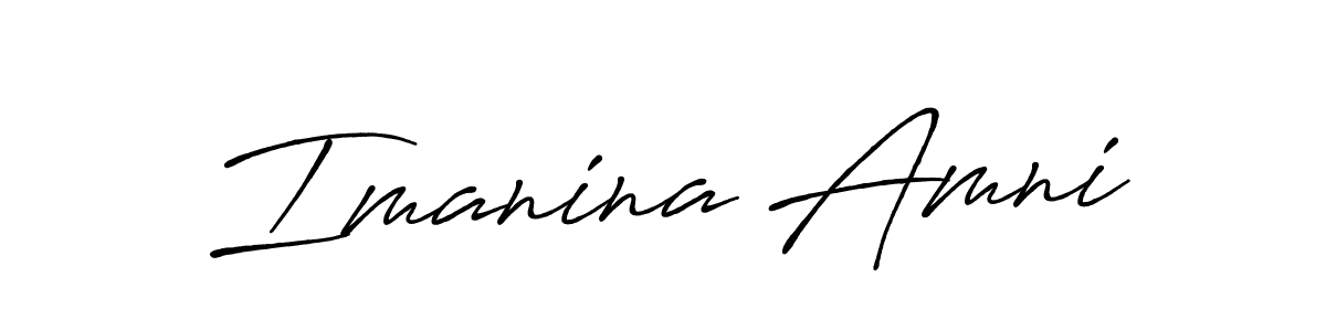Antro_Vectra_Bolder is a professional signature style that is perfect for those who want to add a touch of class to their signature. It is also a great choice for those who want to make their signature more unique. Get Imanina Amni name to fancy signature for free. Imanina Amni signature style 7 images and pictures png