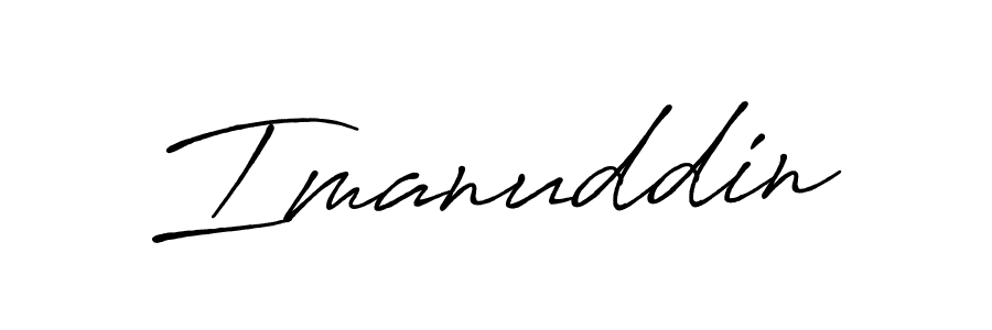How to make Imanuddin signature? Antro_Vectra_Bolder is a professional autograph style. Create handwritten signature for Imanuddin name. Imanuddin signature style 7 images and pictures png