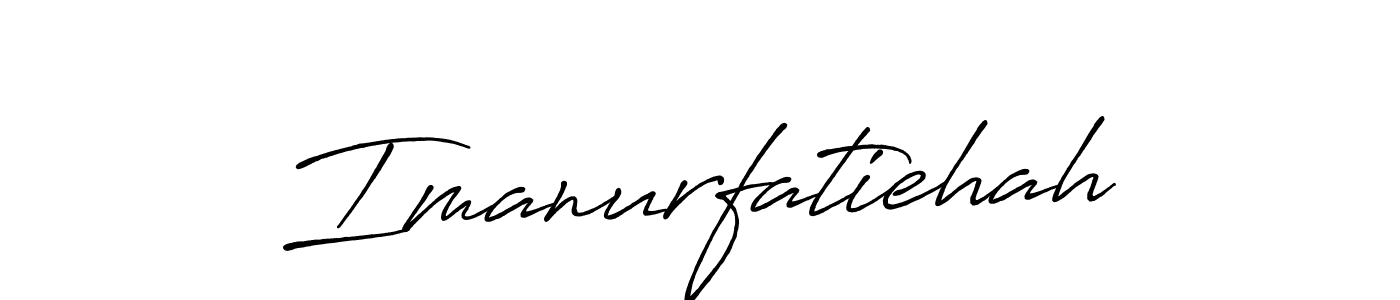 How to make Imanurfatiehah name signature. Use Antro_Vectra_Bolder style for creating short signs online. This is the latest handwritten sign. Imanurfatiehah signature style 7 images and pictures png