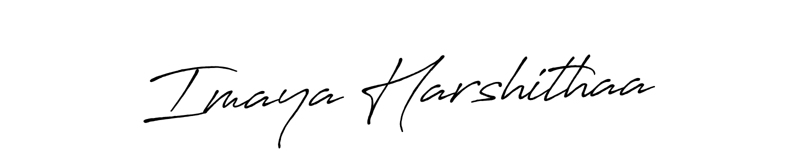 Design your own signature with our free online signature maker. With this signature software, you can create a handwritten (Antro_Vectra_Bolder) signature for name Imaya Harshithaa. Imaya Harshithaa signature style 7 images and pictures png