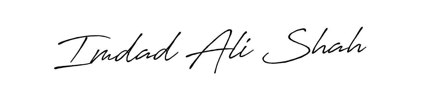 How to make Imdad Ali Shah name signature. Use Antro_Vectra_Bolder style for creating short signs online. This is the latest handwritten sign. Imdad Ali Shah signature style 7 images and pictures png