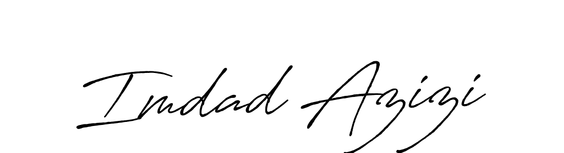 You should practise on your own different ways (Antro_Vectra_Bolder) to write your name (Imdad Azizi) in signature. don't let someone else do it for you. Imdad Azizi signature style 7 images and pictures png