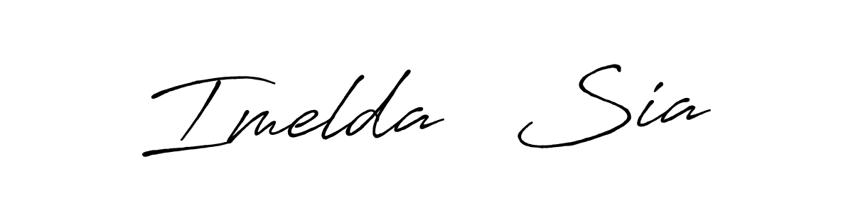 The best way (Antro_Vectra_Bolder) to make a short signature is to pick only two or three words in your name. The name Imelda   Sia include a total of six letters. For converting this name. Imelda   Sia signature style 7 images and pictures png