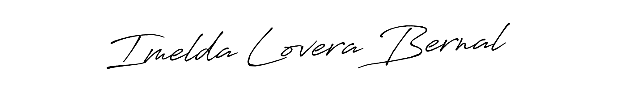 Make a beautiful signature design for name Imelda Lovera Bernal. With this signature (Antro_Vectra_Bolder) style, you can create a handwritten signature for free. Imelda Lovera Bernal signature style 7 images and pictures png