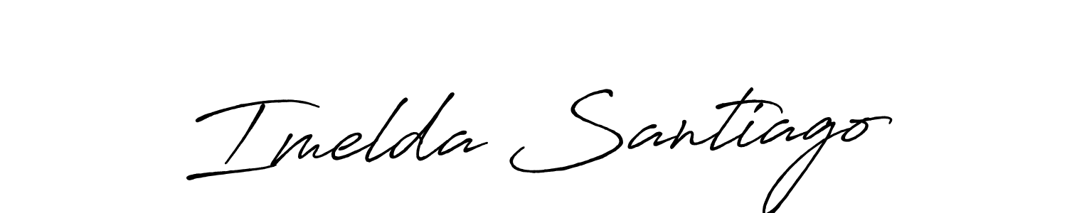 Use a signature maker to create a handwritten signature online. With this signature software, you can design (Antro_Vectra_Bolder) your own signature for name Imelda Santiago. Imelda Santiago signature style 7 images and pictures png