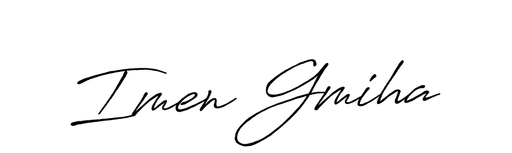 Design your own signature with our free online signature maker. With this signature software, you can create a handwritten (Antro_Vectra_Bolder) signature for name Imen Gmiha. Imen Gmiha signature style 7 images and pictures png