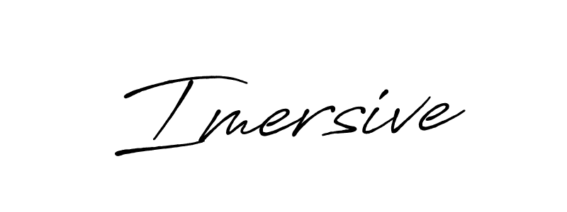 Also You can easily find your signature by using the search form. We will create Imersive name handwritten signature images for you free of cost using Antro_Vectra_Bolder sign style. Imersive signature style 7 images and pictures png