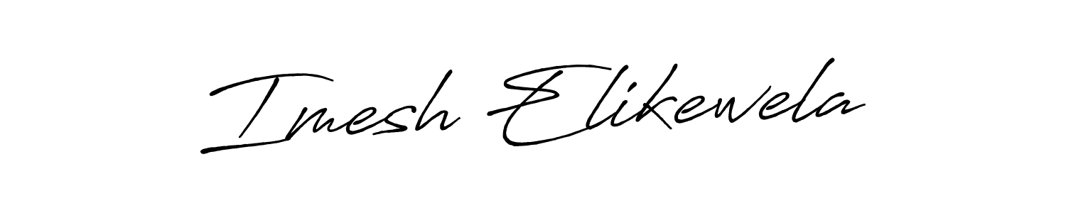 Also we have Imesh Elikewela name is the best signature style. Create professional handwritten signature collection using Antro_Vectra_Bolder autograph style. Imesh Elikewela signature style 7 images and pictures png