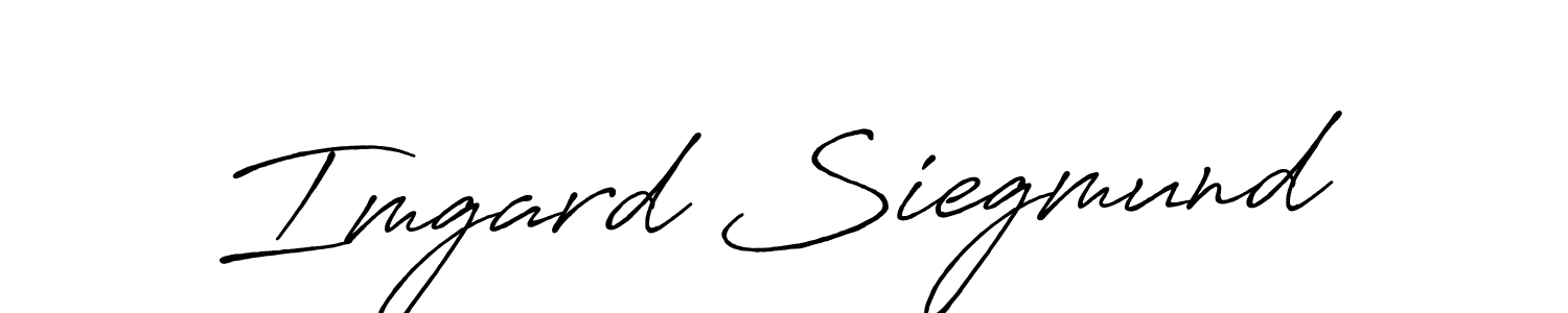 You should practise on your own different ways (Antro_Vectra_Bolder) to write your name (Imgard Siegmund) in signature. don't let someone else do it for you. Imgard Siegmund signature style 7 images and pictures png
