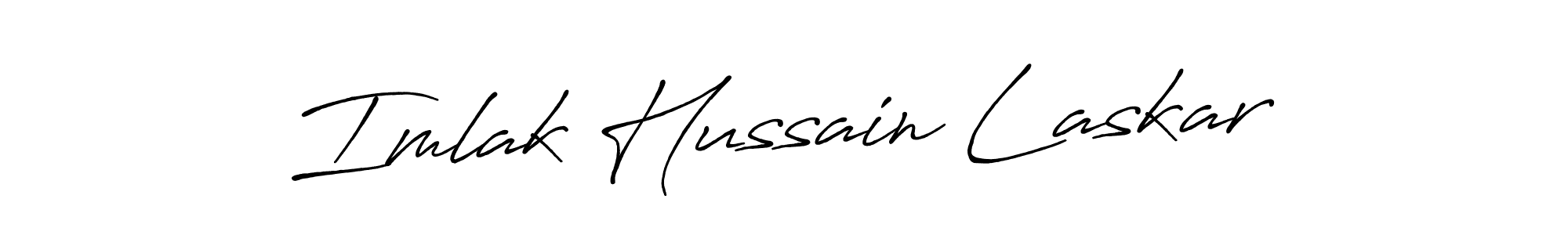 Imlak Hussain Laskar stylish signature style. Best Handwritten Sign (Antro_Vectra_Bolder) for my name. Handwritten Signature Collection Ideas for my name Imlak Hussain Laskar. Imlak Hussain Laskar signature style 7 images and pictures png