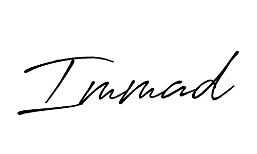 Create a beautiful signature design for name Immad. With this signature (Antro_Vectra_Bolder) fonts, you can make a handwritten signature for free. Immad signature style 7 images and pictures png