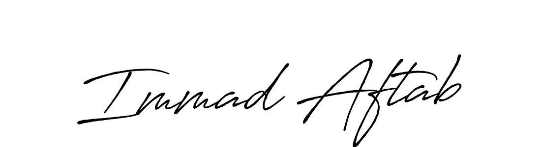 It looks lik you need a new signature style for name Immad Aftab. Design unique handwritten (Antro_Vectra_Bolder) signature with our free signature maker in just a few clicks. Immad Aftab signature style 7 images and pictures png