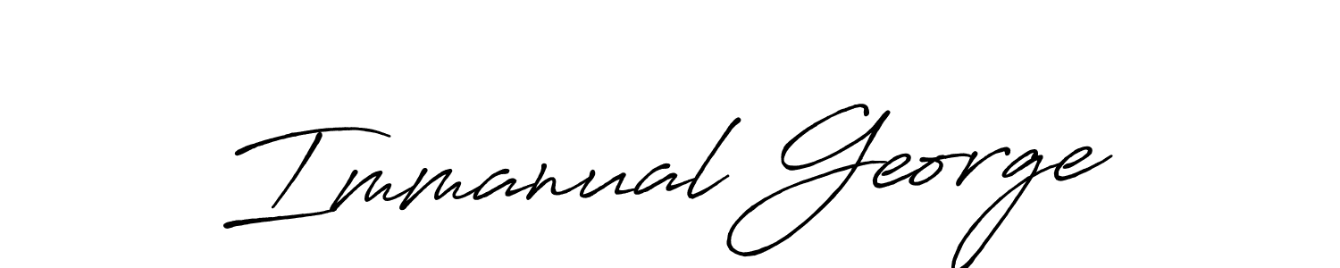 Make a beautiful signature design for name Immanual George. With this signature (Antro_Vectra_Bolder) style, you can create a handwritten signature for free. Immanual George signature style 7 images and pictures png