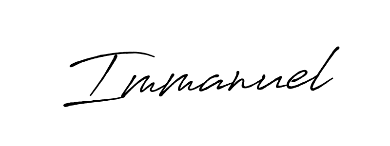 How to make Immanuel signature? Antro_Vectra_Bolder is a professional autograph style. Create handwritten signature for Immanuel name. Immanuel signature style 7 images and pictures png