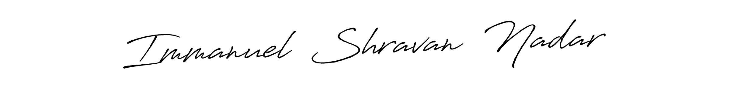 Also You can easily find your signature by using the search form. We will create Immanuel  Shravan  Nadar name handwritten signature images for you free of cost using Antro_Vectra_Bolder sign style. Immanuel  Shravan  Nadar signature style 7 images and pictures png
