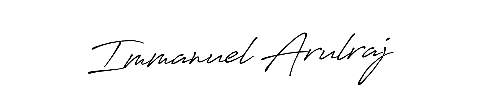 You should practise on your own different ways (Antro_Vectra_Bolder) to write your name (Immanuel Arulraj) in signature. don't let someone else do it for you. Immanuel Arulraj signature style 7 images and pictures png