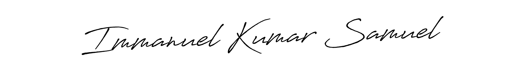 Immanuel Kumar Samuel stylish signature style. Best Handwritten Sign (Antro_Vectra_Bolder) for my name. Handwritten Signature Collection Ideas for my name Immanuel Kumar Samuel. Immanuel Kumar Samuel signature style 7 images and pictures png