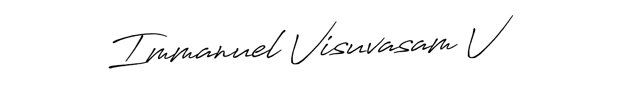 Immanuel Visuvasam V stylish signature style. Best Handwritten Sign (Antro_Vectra_Bolder) for my name. Handwritten Signature Collection Ideas for my name Immanuel Visuvasam V. Immanuel Visuvasam V signature style 7 images and pictures png
