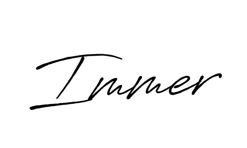 How to make Immer signature? Antro_Vectra_Bolder is a professional autograph style. Create handwritten signature for Immer name. Immer signature style 7 images and pictures png