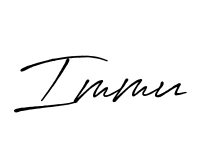 if you are searching for the best signature style for your name Immu. so please give up your signature search. here we have designed multiple signature styles  using Antro_Vectra_Bolder. Immu signature style 7 images and pictures png