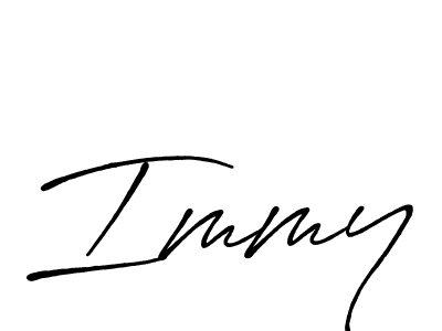 How to make Immy signature? Antro_Vectra_Bolder is a professional autograph style. Create handwritten signature for Immy name. Immy signature style 7 images and pictures png