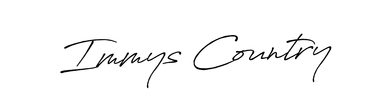 Use a signature maker to create a handwritten signature online. With this signature software, you can design (Antro_Vectra_Bolder) your own signature for name Immys Country. Immys Country signature style 7 images and pictures png