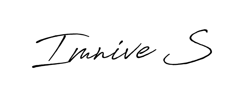 How to make Imnive S signature? Antro_Vectra_Bolder is a professional autograph style. Create handwritten signature for Imnive S name. Imnive S signature style 7 images and pictures png