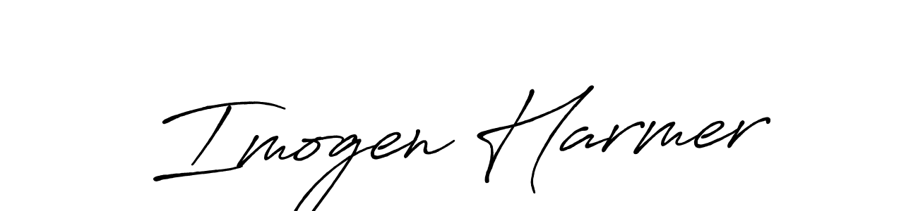 How to make Imogen Harmer name signature. Use Antro_Vectra_Bolder style for creating short signs online. This is the latest handwritten sign. Imogen Harmer signature style 7 images and pictures png